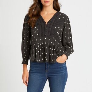 Starry Night Black Blouse